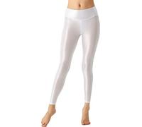 TiaoBug Damen Strumpfhose 70 Den glossy Glänzende Hose Pants Leggings Tights Modisch Matt mit Glanz Fein Strumpfhosen Z Weiß XL