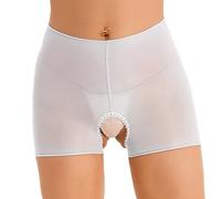 TiaoBug Hipster Pantys Damen erotische Dessous transparent Frauen Schlüpfer Slips Hot Pants Unterhosen Reizwäsche in Strumpfhose Design Weiß C Einheitsgröße