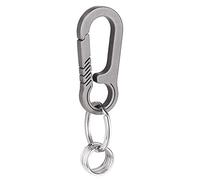 Tibitdeer Schlüsselanhänger Titan-Karabinerhaken für Schlüssel Robuster, starker Karabinerschlüsselhalter aus Titan