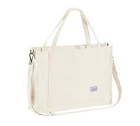 Tibroni Cord Tasche Damen Groß The Tote Bag Aesthetic Crossbody Bag mit Reißverschluss Umhänge Tasche Cord Bags for Women Shopper Damen für Uni School (16 * 4.7 * 12in)
