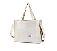 Tibroni Cord Tasche Damen The Tote Bag Aesthetic, Crossbody Corduroy Bag mit Reißverschluss, Umhänge Tasche Cord, Bags for Women Shopper Damen Taschen für Arbeit Reisen Einkaufen Uni Tasche School