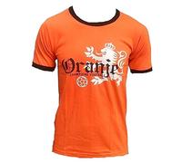 TICILA Herren T-Shirt Oranje Holland Dutch Niederlande Netherlands Champion Football Fussball WM EM Designer Fan Tee Trikot Orange S 46/48