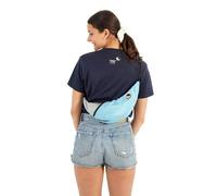 Ticket to the Moon upcycled Bauchtasche/Crossbody Umhängetasche "Sling Bag" Himmelblau-Frosty Grau