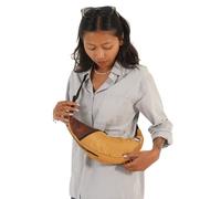 Ticket to the Moon Sling Bag Upcycled sand/chocolate