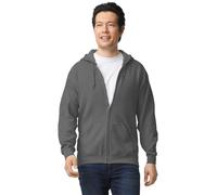 TICTEX Unisex Kapuzensweatjacke by Gildan | Heavy Blend Fleecejacke für Herren und Damen | Sweatjacke S-5XL mit Kapuze und Reißverschluss | Leichte Sommerjacke in vielen Farben | Dark Heather/M