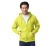 TICTEX Unisex Kapuzensweatjacke by Gildan | Heavy Blend Fleecejacke für Herren und Damen | Sweatjacke S-5XL mit Kapuze und Reißverschluss |Leichte Sommerjacke in vielen Farben|Safety Green-Yellow, XL