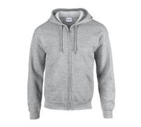 TICTEX Unisex Kapuzensweatjacke by Gildan | Heavy Blend Fleecejacke für Herren und Damen | Sweatjacke S-5XL mit Kapuze und Reißverschluss | Leichte Sommerjacke in vielen Farben | Sport Grey, S