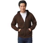 TICTEX Unisex Kapuzensweatjacke by Gildan | Heavy Blend Fleecejacke für Herren und Damen | Sweatjacke S-5XL mit Kapuze und Reißverschluss | Leichte Sommerjacke in vielen Farben | Dark Chocolate/M