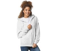 TICTEX Unisex Kapuzensweatjacke by Gildan | Heavy Blend Fleecejacke für Herren und Damen | Sweatjacke S-5XL mit Kapuze und Reißverschluss | Leichte Sommerjacke in vielen Farben | Ash, M
