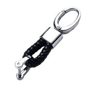 Tidero Schlüsselanhänger aus Kunst-Leder mit Karabiner-Befestigung in Geschenkbox | Schlüsselring Schlüsselband Schlüsselbund | Geschenk für Männer Frauen Geburtstag Jahrestag Mama Papa - Schwarz