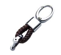 Tidero Schlüsselanhänger aus Kunst-Leder mit Karabiner-Befestigung in Geschenkbox | Schlüsselring Schlüsselband Schlüsselbund | Geschenk für Männer Frauen Geburtstag Jahrestag Mama Papa Autos (Kaffee)