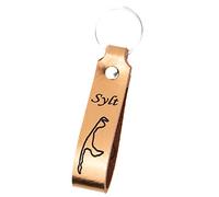TIDERO Schlüsselanhänger Leder mit Gravur Sylt, beidseitig | Geschenk für Geburtstag, Jahrestag Männer Frauen Deutschland Norddeutschland Souvenir Urlaub | 100% Handmade in Germany (Kupfer Metallic)