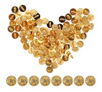 TIDTALEO 100 Stück Kleiner Metallknöpfe Gold Rund mit Doppelloch Dekorative und Verschleißfeste Knöpfe für Puppenkleidung und Kreative Bastelprojekte