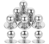 TIDTALEO 100 Stück Knöpfe für Kochjacke und Kleidung Silberfarbene Kunststoff Knöpfe Robuste Ersatzknöpfe zum Nähen von Kochanzügen Mänteln und Pullovern Vielseitiges Nähzubehör