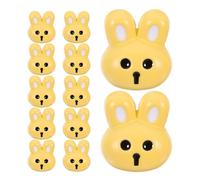 TIDTALEO 12 Gelbe Hasenknöpfe aus Kunstharz zum Nähen und Basteln Kleine Dekorative Nähknöpfe für Selbstgemacht Projekte und Kinderkleidung 12 Stück