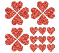 TIDTALEO 24 Stück Herzförmige Strasssteine Aufnäher Rot Leichte und Einfach zu Verstauende Flicken für Jeans und Leder im Kleidungsgeschäft oder Kostümzubehör