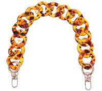 TIDTALEO Leopardenmuster Acryl Taschenkette Dekorative Schulterriemen Ersatz Kettenriemen für Handtasche Praktisch und Stylisch für Alltag