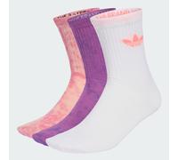 Sportsocken ADIDAS ORIGINALS "TIE DYE CR S 3P", Herren, Gr. S, blush pink, lila rush, weiß, Obermaterial: 52% Baumwolle, 45% Polyester, 2% Elasthan, 1% Polyamid, Socken Sportsocken (16683521-S) blush 