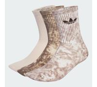 Sportsocken ADIDAS ORIGINALS "TIE DYE CR S 3P", Herren, Gr. L (43/45), braun (trace braun, schwarz braun, putty mauve), Obermaterial: 50% Baumwolle, 46% Polyester, 3% Elasthan, 1% sonstige Fasern, Soc