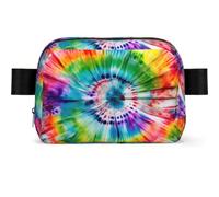 Tie Dye Hippies Print Unisex Hüfttasche Verschleißfeste Gürteltasche Hüfttasche mit verstellbarem Gurt für Wandern und Reisen