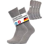Tiedtke-Medical Diabetikersocken Herren & Damen Stoppersocken, Diabetiker Socken ohne Gummibund, Diabetiker Socken Antirutsch, Patentierte Sanitized® Rutschfeste Socken - 2 Paar