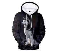 Tier Hund Husky 3D Druck Oversized Frauen Herren Hoodie Sweatshirt Hip Hop Pullover Kapuzenpullover Herren Casual Sportbekleidung, Pc-1126a11, L