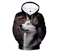 Tier Hund Husky 3D Druck Oversized Frauen Herren Hoodie Sweatshirt Hip Hop Pullover Kapuzenpullover Herren Casual Sportbekleidung, Pc-1126a13, XXXL