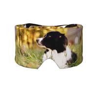 Tiere Border Collie Gefleckter Hund, Vollständige Augenabdeckungen, lichtblockierende Augenmaske, Schlafaugen- und Ohrenschützer