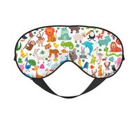 Tiere Schlafmaske, Augenmasken zum Schlafen, doppelseitig, Schlafmasken für Damen und Herren, Verdunkelung Augenabdeckungen zum Schlafen, Reisen