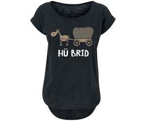 Tierisch Hü Brid T-Shirt schwarz in XL
