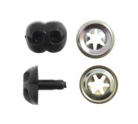 Tiernase, 25 mm, Schwarz, 4 Stück