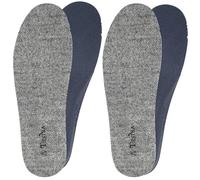 TIESTRA Lammfell Sohle Thermo Einlegesohlen Winter Warm Lammfellsohlen Thermosohlen Merino Wolle Wärmende Schuheinlagen Dicke Weich Wollfilz Einlagen für Wintersch Schwarz Grau 2 Paar Größe 40