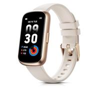 TIFOZEN Smartwatch Damen 1,47" Fitnessuhr Klein mit Pulsuhr, SpO2/Schlafmonitor, 24 Sportmodi Fitness Tracker, Schrittzähler, Wasserdicht 3ATM, Nachricht WhatsApp für Android/iOS (Polarstern-Roségold)