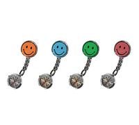 Tiga-Med Schwesternuhr 4er Set (= 4 Stück Jede Farbe 1x) Smiley mit Clip Krankenschwesteruhr Clip Original Qualität