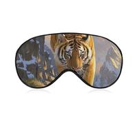 Tiger Descending The Mountain Augenmaske für Damen & Herren, atmungsaktive & verstellbare Augenabdeckung, ultraweiche Schlafmaske, leichte Reise-Augenbinde für Flugzeug, Nickerchen, Nachtschlaf