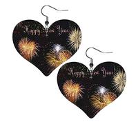 Tiger Leder Herz geformte Ohrringe Damen Mode Ohrringe Geeignet Für Frauen Mode Geburtstag Party, One Size, Kunstleder, Pezzottait