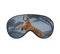 Tiger Moon Augenmaske für Damen & Herren, atmungsaktive & verstellbare Augenabdeckung, ultraweiche Schlafmaske, leichte Reise-Augenbinde für Flugzeug, Nickerchen, Nachtschlaf