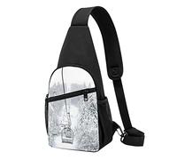 Tiger Schultertasche, Brusttasche für Männer und Frauen, lässiger Schulterrucksack, Crossbody-Tasche, linke oder rechte Schultertasche, Tagesrucksack, Winter Old Cable Ski Lift, Einheitsgröße