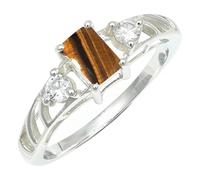 Tigerauge Edelstein Sterling Silber Stilvoller Handgefertigter Band Ring Geschenkartikel für Männer und Frauen in allen Größen Schmuck CRG1248CC29_(75 (23.9))