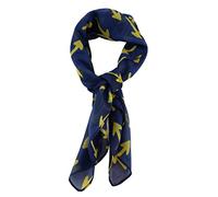 TigerTie Chiffon Nickituch in blau marine mit gelben Pfeile gemustert - Jakobsweg Pfeilnickituch - Größe 60 x 60 cm