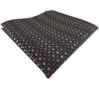 TigerTie Designer Einstecktuch in braun blau gold orange silber schwarz gepunktet