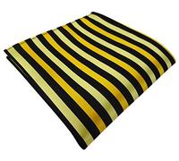 TigerTie Designer Einstecktuch in gold gelbgold schwarz gestreift - Tuchgröße - Gr. 25 x 25 cm