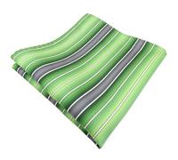 TigerTie Designer Einstecktuch in grün hellgrün grau creme gestreift