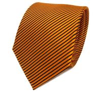 TigerTie Designer Seidenkrawatte in orange schwarz gestreift