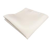 TigerTie Einstecktuch in weiss perlweiss creme cremeweiss einfarbig Uni Rips gemustert