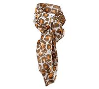 TigerTie Halstuch orange braun weissgrau gemustert und gepunktet - Tuch Gr. 100 x 100 cm