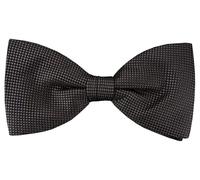 TigerTie - Herren Seidenfliege in anthrazit einfarbig mit feiner Punktstruktur - Fliege aus 100% Seide, ideal für Hochzeit, Party, Business, Abendgarderobe und festliche Anlässe