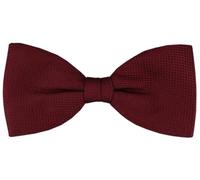 TigerTie - Herren Seidenfliege in bordeaux weinrot einfarbig mit feiner Punktstruktur - Fliege aus 100% Seide, ideal für Hochzeit, Party, Business, Abendgarderobe und festliche Anlässe