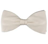 TigerTie - Herren Seidenfliege in cremeweiss einfarbig mit feiner Punktstruktur - Fliege aus 100% Seide, ideal für Hochzeit, Party, Business, Abendgarderobe und festliche Anlässe