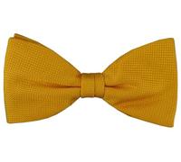 TigerTie - Herren Seidenfliege in gold einfarbig mit feiner Punktstruktur - Fliege aus 100% Seide, ideal für Hochzeit, Party, Business, Abendgarderobe und festliche Anlässe